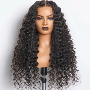 28" 180% Density HD 13x4 Full Frontal Lace Wig Deep Wave Luxury Affordable Wig with Long Curly Hair for Women