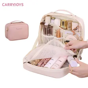Large capacity standing makeup bag new design cosmetic bag women travel storage waterproof toiletry bag compartments