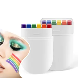 6 Color Face Painting Crayons, Washable Smooth Removable Crayons for Face Drawing, Ideal for Colorful Party Fun and Events