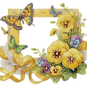 Acrylic Special Shape Animal and Flower Rhinestone Tabletop Photo Frame Kit Table Top Diamond Painting Frame Kits 5D DIY Diamond Art Tabletop Decor for Home Office Decor