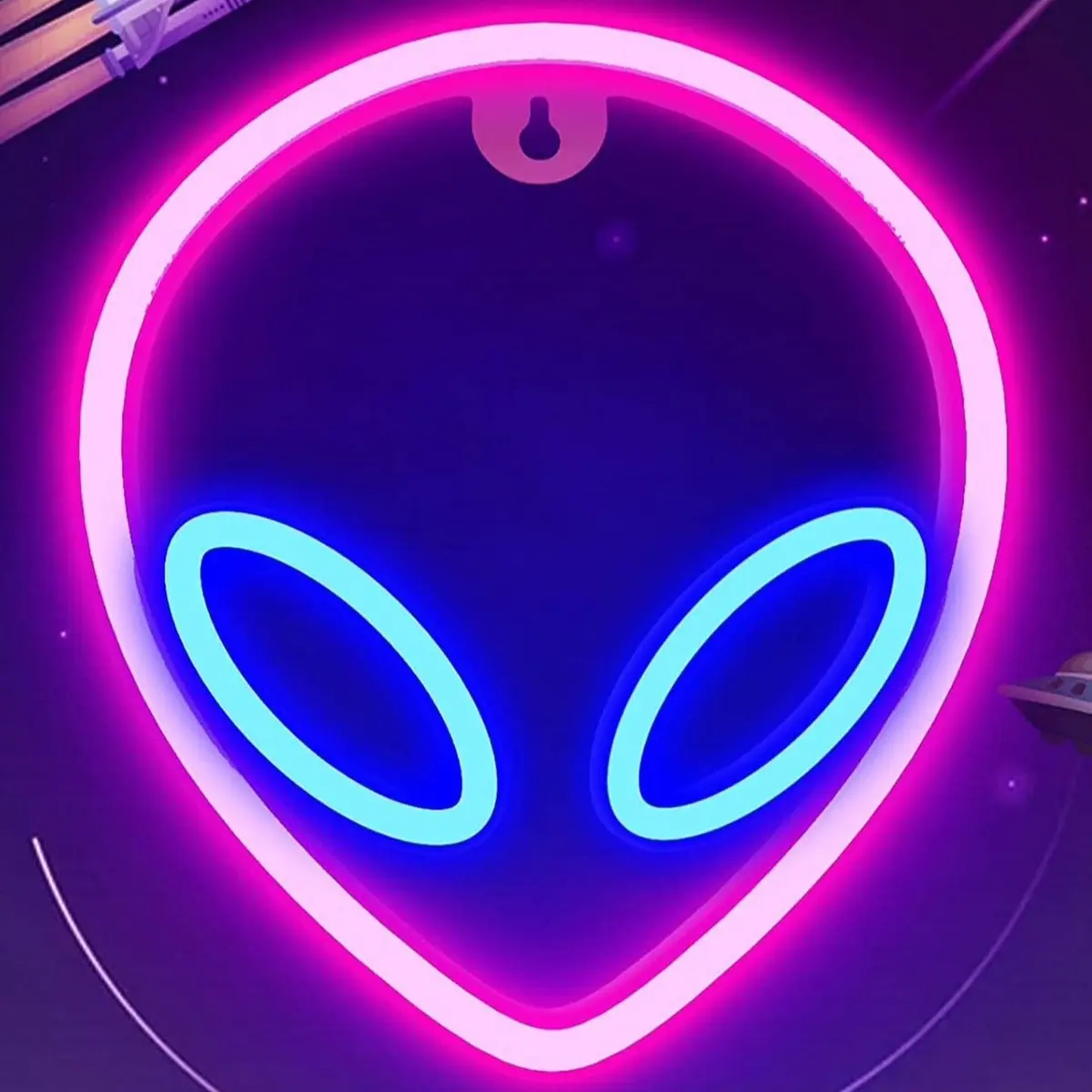 Alien Neon Light, Cute Home Decor, Bar Room, Hanging Wall Art, Kids Room, Bedroom Decor, Friends Gifts, Birthday, Christmas, Mother's Day