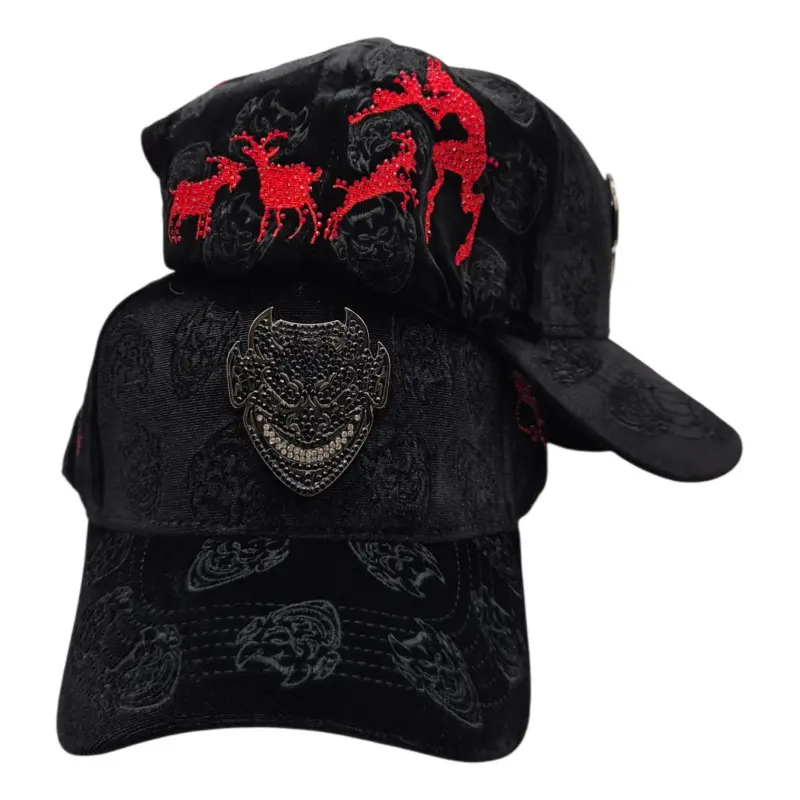 Chucky Horror Movie Cotton Baseball Cap - High-Quality Unisex Adult Cosplay Costume Party Hat, Adjustable Horror Motifs Headwear for Halloween, Ideal Gift for Themed Fans (Lucifer Diablo), Cosplay Costume Party Hats, Ideal Gift For Horror Fans