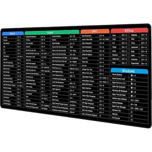 Large Gaming  Pad Desk Mat Office Software Excel Shortcuts Mousepad with Personalized Design Extended Size 35.4 X 15.7inches by Office Users
