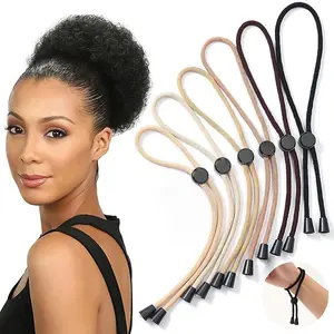 6PCS Adjustable Hair Ties for Thick Hair, Afro Puff Ponytail for Black Women, Extra Large Hair Ties for Curly Ponytail Holders, Loc Ponytail, Pineapples for Black Women Girls
