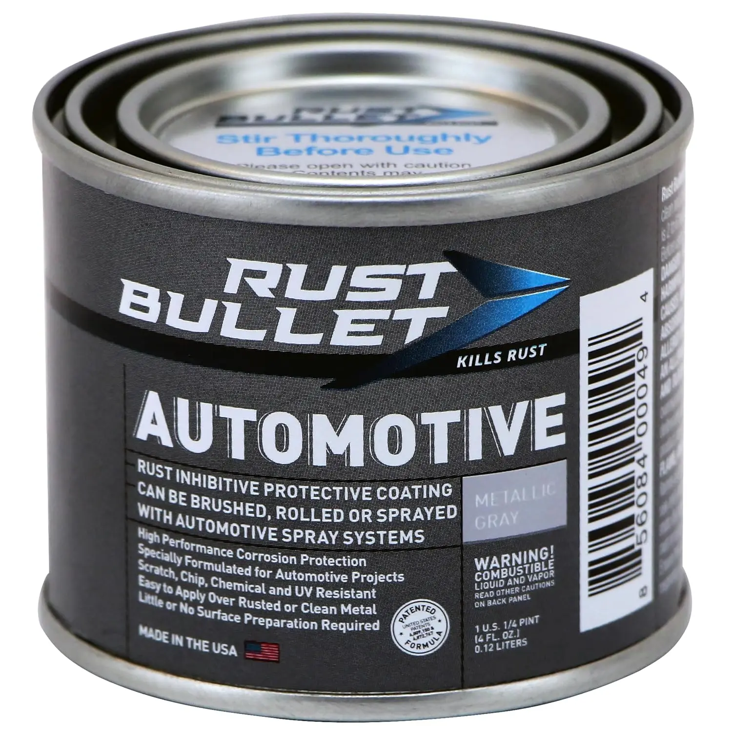 Rust Inhibitive Protective Spray Coating Aerosol Can, Metallic Gray, 4 fl oz (Pack of 1), UV Protection, Chemical Resistant, No Topcoat Needed, for Cars & Trucks Automotive Projects