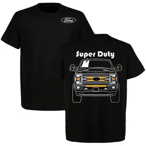 Ford Super Duty F250 F350 T-Shirt Men's Cotton Short Sleeve Car Graphic Tee Casual Menswear Ford Lover