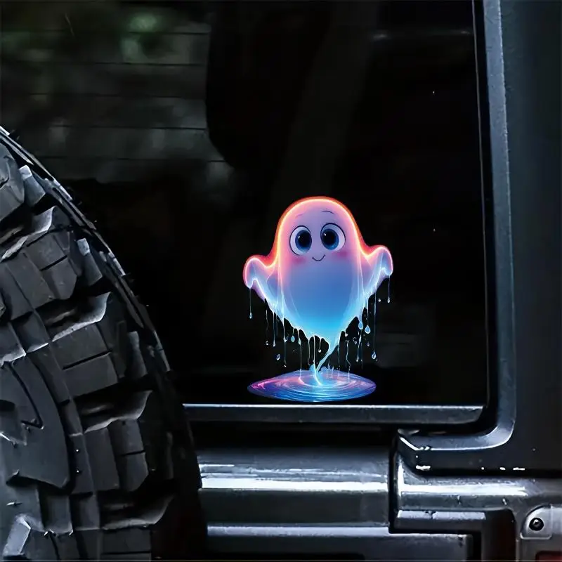 Luminous Ghost Pattern Car Sticker, Waterproof Car Decal, Car Exterior Decoration Accessories for Car, Truck, Laptop, Glass Door
