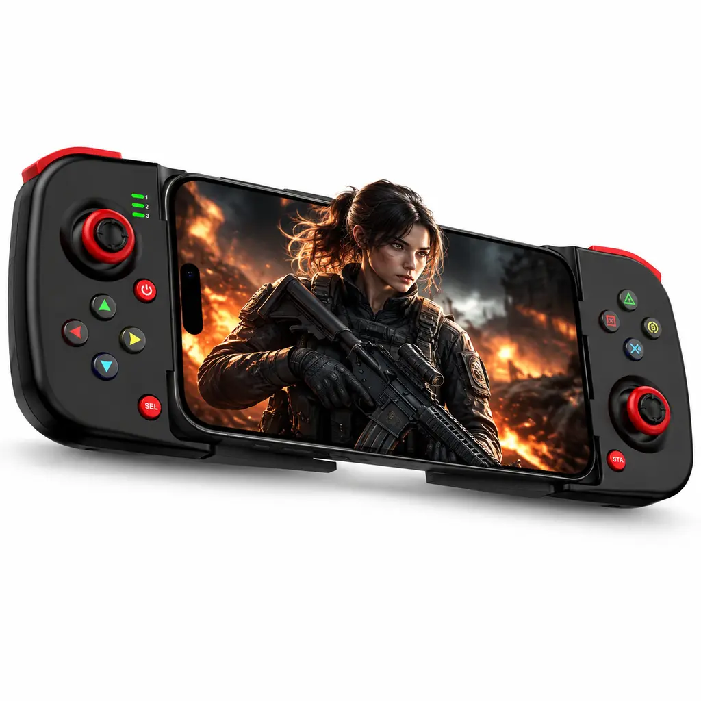 Wireless Mobile Gaming Controller, Ergonomic Design for iPhone/Android with Phone Case Support - for Cloud Gaming & PS Remote Play