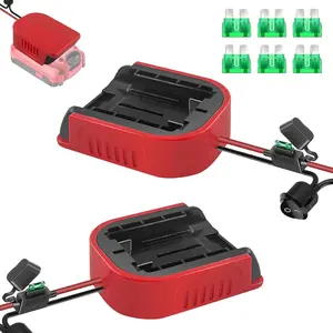 2 Pack Power Wheel Adapter for Craftsman 20V Battery,Dock Battery Adapter with Fuse, Wire Terminal,14 Gauge Wire Power Convertor for Rc Car, Robotics, DIY use, and Work Lights