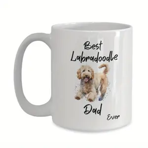 Labradoodle Dad, Dog Mug, Love Dogs, Coffee Cup, Dog Dad, Doodle Dog Lover, Birthday, Gift, Anniversary, Fathers Day, Perfect Blend of Style and Substance for Your Morning Coffee or Tea | Reusable Cup for Home or Office