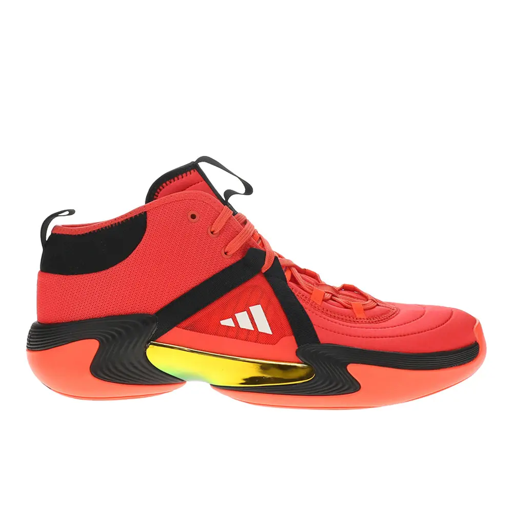 adidas Mens Exhibit Mid Basketball Sneakers Shoes - Red, White