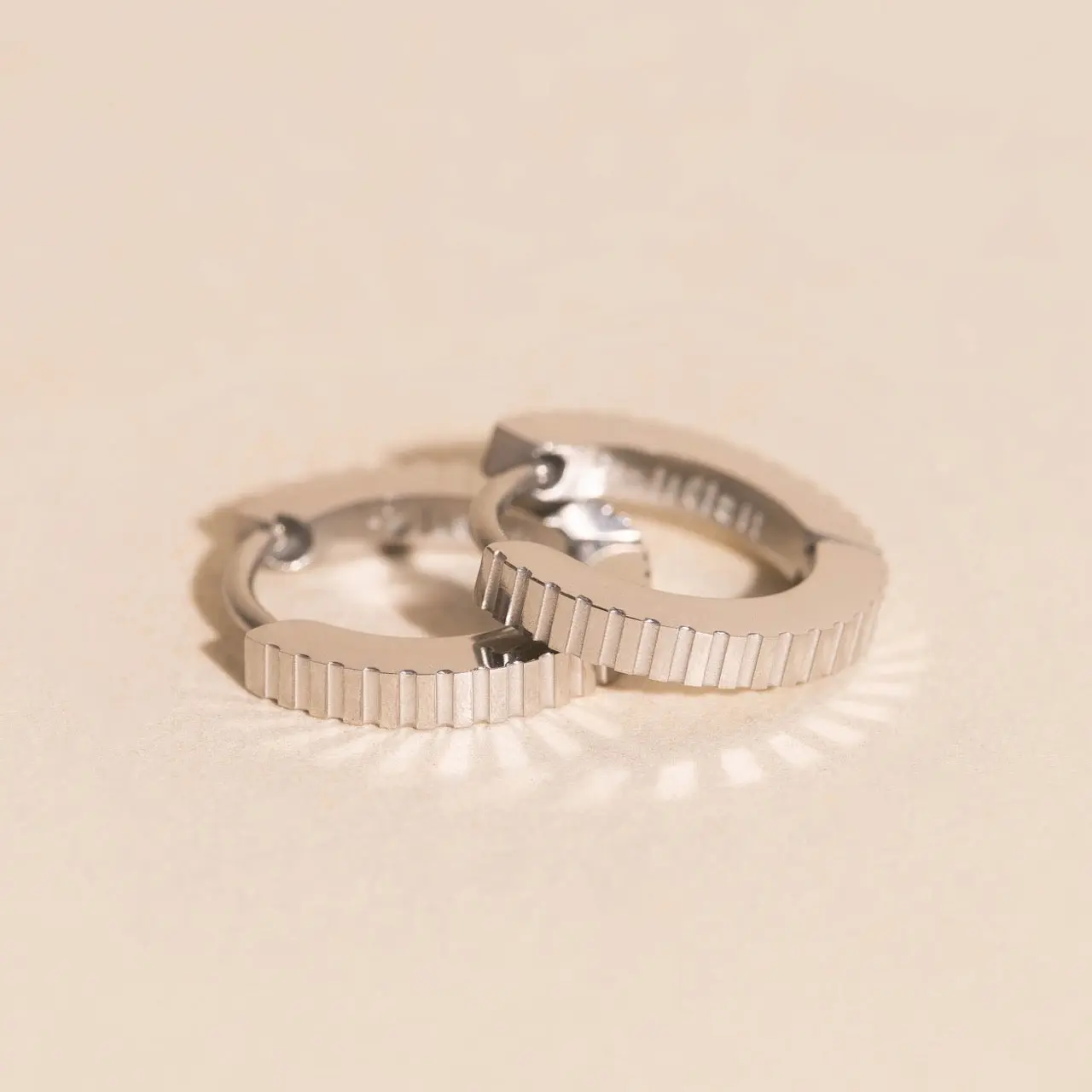 Textured Huggie Hoop Earrings