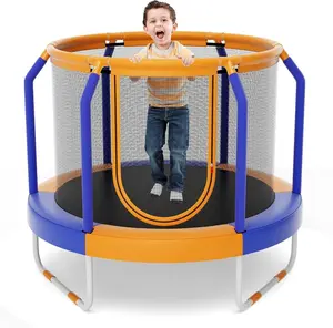 Costzon 48”  Trampoline for Kids, Toddler Trampoline with Enclosure Net, Non-Slip Handrail & Anti-Slip Foot Pads, Indoor/Outdoor, COSTST