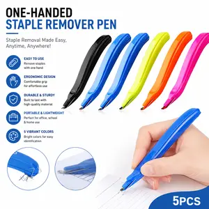 One-Handed Staple Remover Pen - Safe & Easy Staple Extractor for Office, Home and School