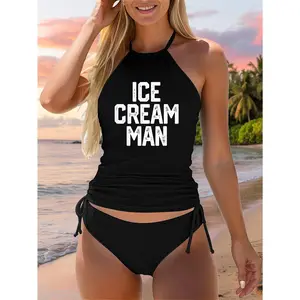 ICE CREAM Funny Party Costume Father's Day Gift Novelty Two Piece Swimsuit