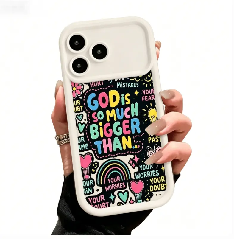 Phone Case: Hand-Drawn Doodle Colorful Belief Anti-drop and Anti-vibration Protective Phone Case - Suitable for iPhone 17 E Air Pro ProMax iPhone16 15 14 Plus 13 12 Mini 11 X XS XR Protective Cases