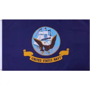 US Navy United States USN Eagle & Ship Outdoors Flag, 3' x 5'