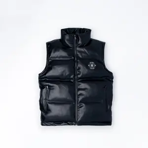 Leather Puffer Vest