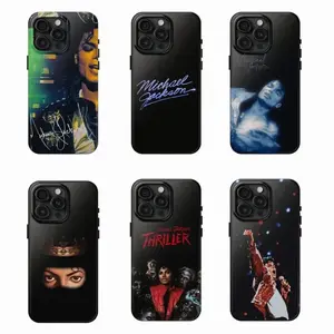 MJ King Of Pop Tough Phone Case, MJ Phone Case, Gift for Fans, Trendy Protective Case Suitable for iPhone 17-11 Pro Max/Plus and  Samsung Galaxy S23-25