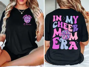 Personalized In My Cheer Mom Era T-Shirt, Custom Cheer Mama Era T Shirt, Cheer Mom Shirt, Cheerleading Shirt, Cheer Squad Tee