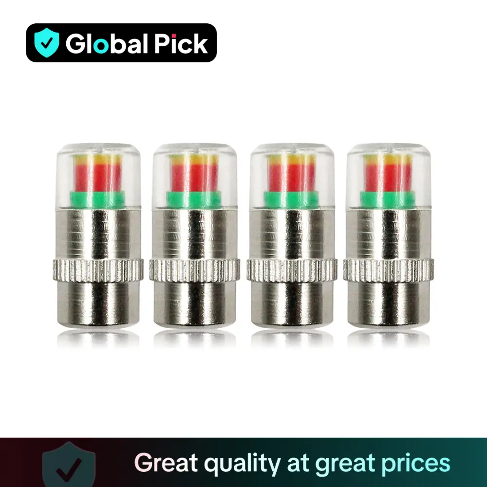 Car Tire Pressure Indicator, Tire Pressure Monitor Valve Cap, Tire Valve Cap, Tire Pressure Gauge Indicator, External Valve Detection Tool for Car