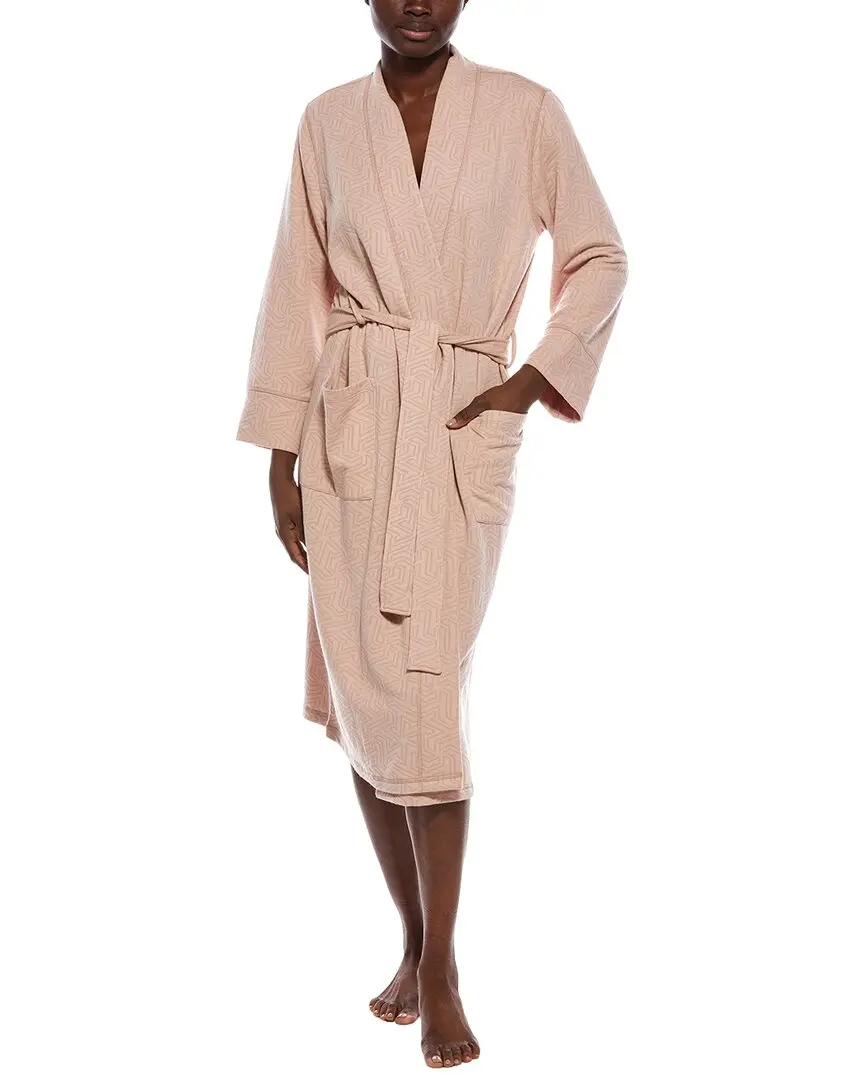 N Natori Quilted Geo Knit Jacquard Robe
