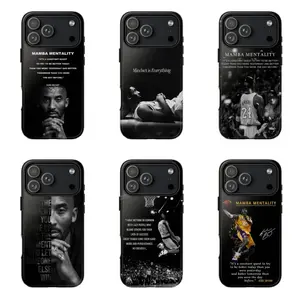 Kobe Bryant Quote Phone Case Mamba Mentality Motivation Basketball Legend phone Cases For iPhone 12/13/14/15/16/17 Promax Pro Plus and 17 Air ,Perfect for Her/Him fashionable gift