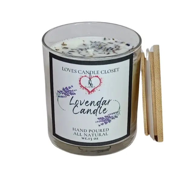 Handmade Lovender Candle with Lavender and Honeysuckle Scent for Home Decoration