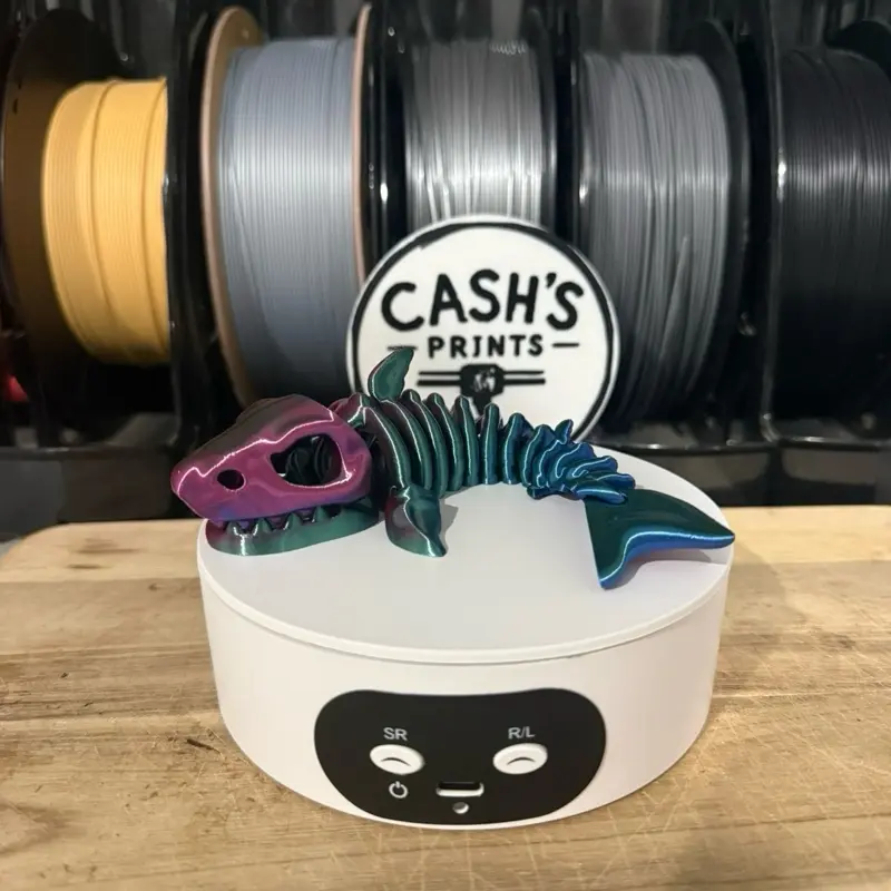 Shark Articulated Blue Holographic Collectible 3D Printed