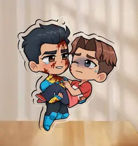 2 styles Invincible Maskless & William Acrylic Keychain, Cutest Anime Bag Charm Gifts