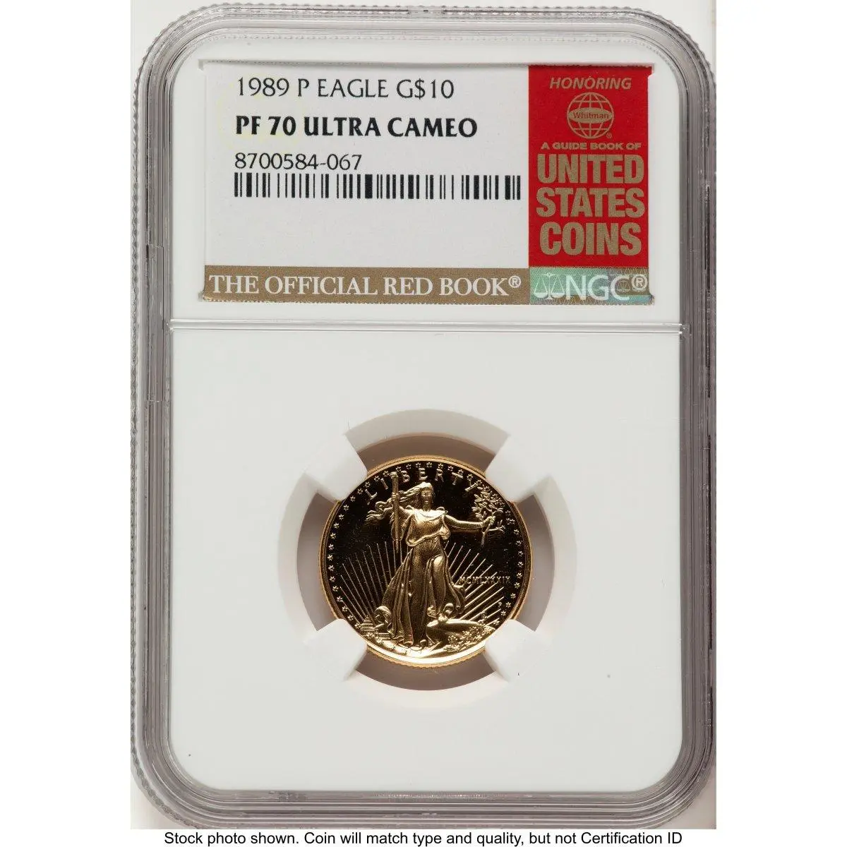 Modern Bullion Coins (1989-P Proof Gold Eagle 1/4 oz Red Book)