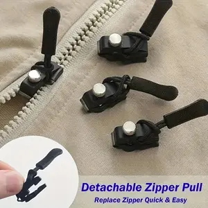 12-Piece Universal Zip Repair Kit, Instant Zip Fix Without Sewing, Suitable for Jackets, Luggage, Bags, Durable Replacement Zippers