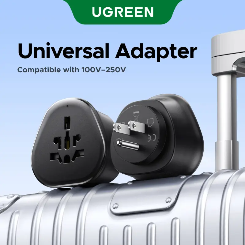 UGREEN US Plug Travel Adapter, EU/UK/AU/JP/CN/NZ/PH to US (Type B), International to US Pin Converter, Power Outlet Charger, 200+ Countries Compatibility, 1 Pack summerwins