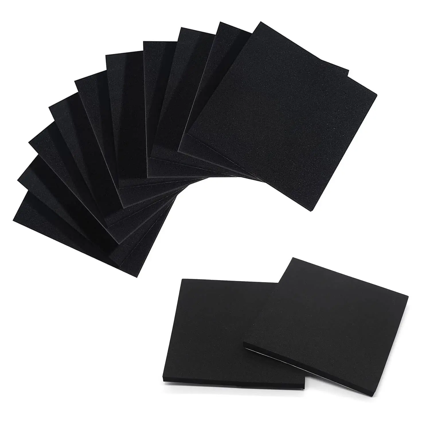 Neoprene Insulation Foam - 1/4" Thick Self Stick, 4" x 4" Closed Cell Foam Sheet Pad