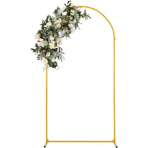 6.6 FT Wedding Arch Backdrop Stand for Parties, Balloon Arch Stand, Wedding for, Arch Backdrop Stand for Bridal Baby Showers, Birthday Decoration Door Frame Gold