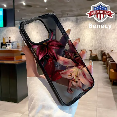 Ultra-Thin Silicone Crystal Protective Phone Case for iPhone 17, 16 Pro Max, 15 Plus, 14, 13, 12, 11 - Air Dew-Kissed Lilies' Rhapsody Design, Anti-Yellowing, Shockproof, Durable Plastic Casing Cover, Mobile Phone Accessory
