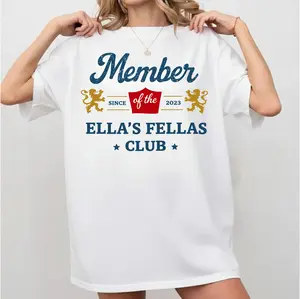 Member Ella's Fellas T-Shirt S-3XL Unisex Tee Gift for Teacher Unique Design Comfortable Fabric Casual Daily Wear Perfect for Teachers and Students
