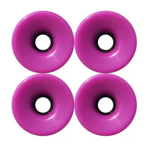 Blank Longboard Wheels 4 pack - 76mm Solid Purple