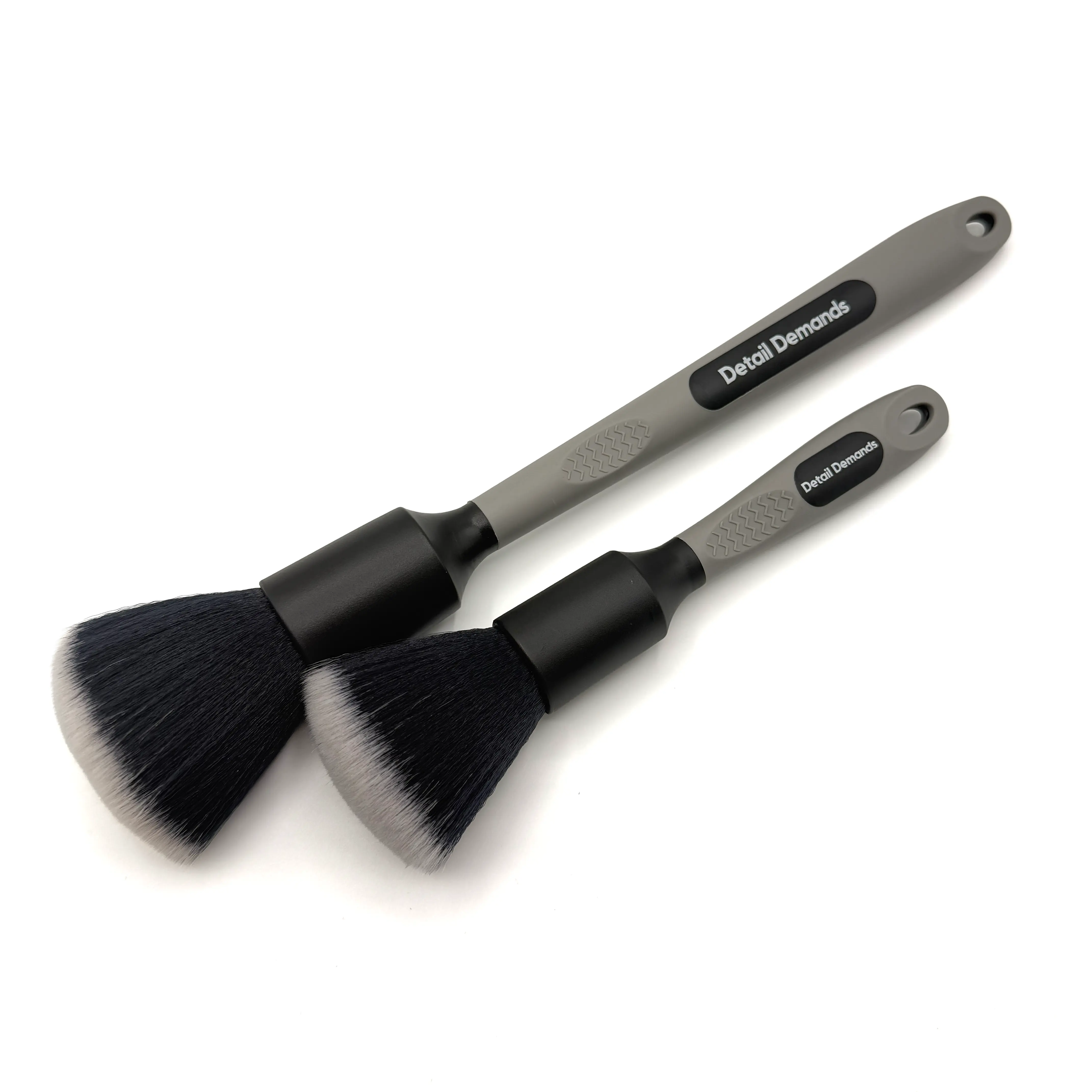 Detail Demands Ultra-Soft Car Detail Brush Set - 2 Pack - Small & Large Brush - Exterior & Car Interior Cleaning Brush - Chemical Resistant - Scratch Free - Perfect For Delicate Surfaces, Piano Black Surfaces, Dashboards, Panels, and Much More