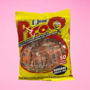 Diana Pico, 50-Pack, Orange Flavored with Chili, Candy Powder, Snack Mexican Candy Dulces Mexicanos Sweet Spicy Powder Citrusy Topping