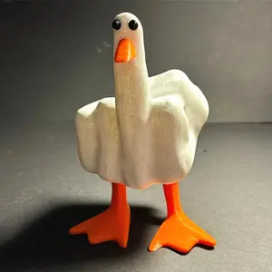 Funny Middle Finger Duck Statue Home Decor,Cute Little Duck Resin Garden Figurine,Little Duck Craft Decoration Sculpture,Home Office Desktop Living Room,Bedroom,Patio Indoor Outdoor Gift