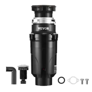 VEVOR Garbage Disposal, 3/4HP 3250RPM Continuous Feed Food Waste Disposer, EZ Connect Food Waste Grinding System with Sound Reduction, Power Cord Splash Guard for Kitchen SinksVEVOR Super Brand Day
