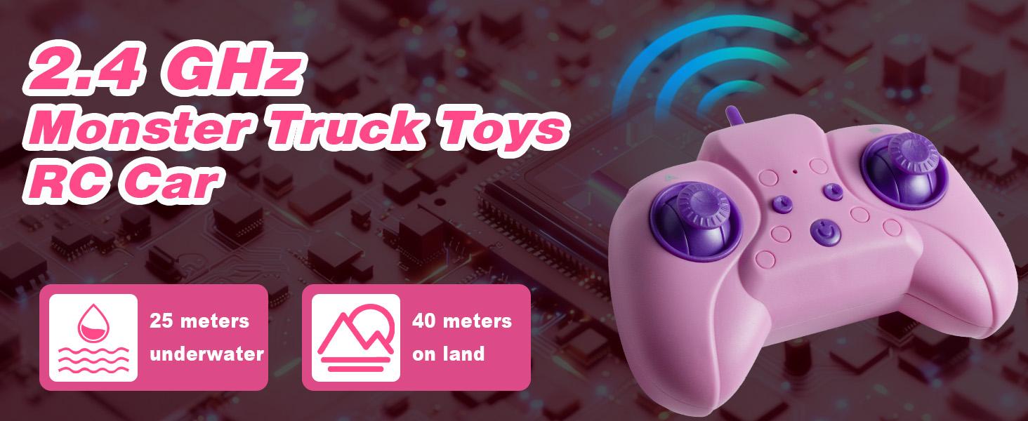 1:18 Pink Unicorn Amphibious RC Car for Girls, 2.4GHz Waterproof 4WD Off-Road Drift Stunt Remote Control Car with LED Lights, Birthday Christmas Gift Age 6+ 1:18 Pink Unicorn Amphibious RC Car for Girls, 2.4GHz Waterproof 4WD Off-Road Drift Stunt Remote Control Car with LED Lights, Birthday Christmas Gift Age 6+