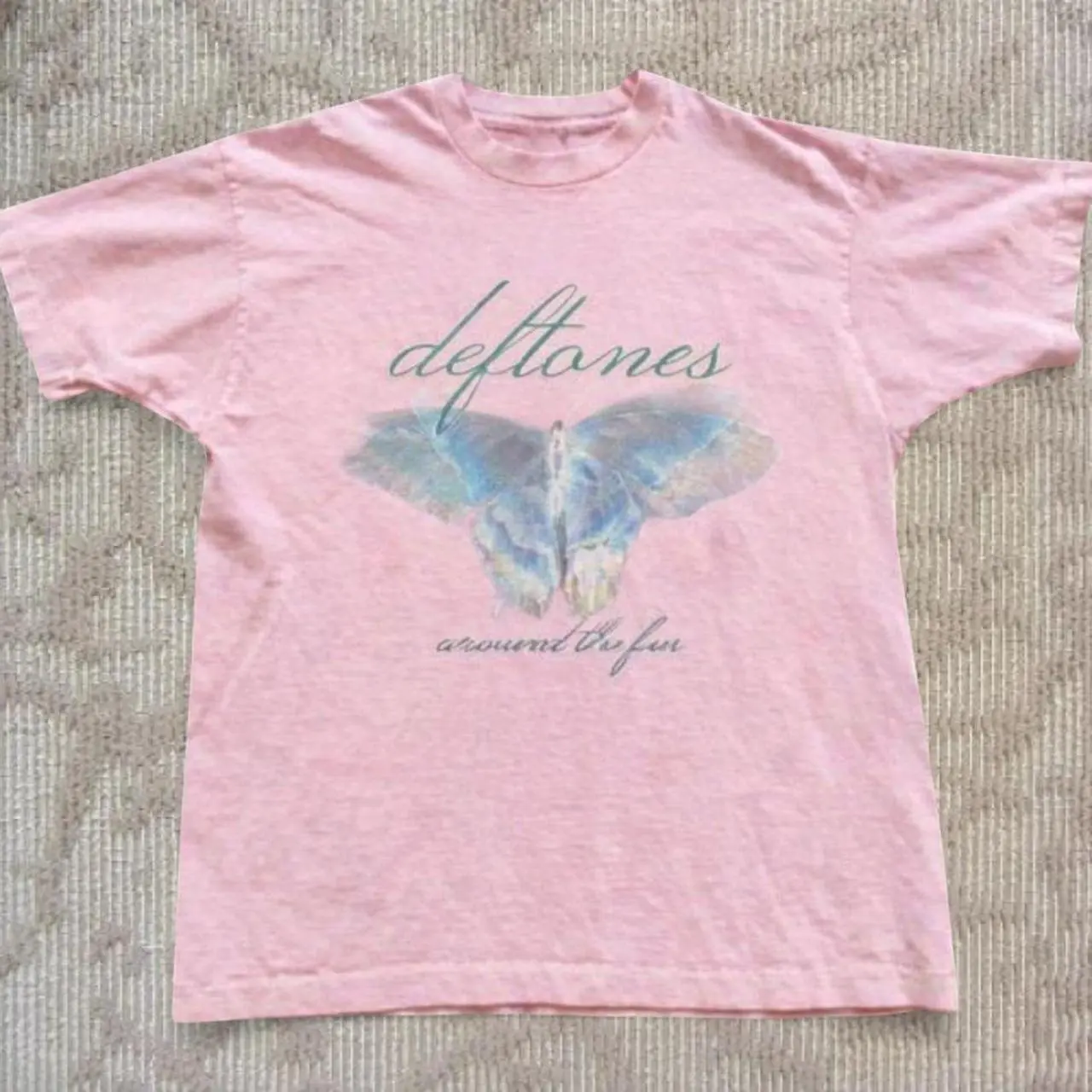 Deftones Around The Fur Blue Butterfly Graphic T shirt and Baby Tee | Vintage Alternative Rock Band Concert Merch | Alt Grunge Streetwear Tee