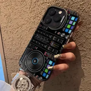 Phone Case - A DJ Controller Designed with a Black Laser Energy Casing, Featuring a Music Mixer Pattern with Colorful Buttons And Knobs, Compatible with for Iphone 17 Pro Max, for Iphone 17 Pro, for Iphone 17 Plus, for Iphone 17