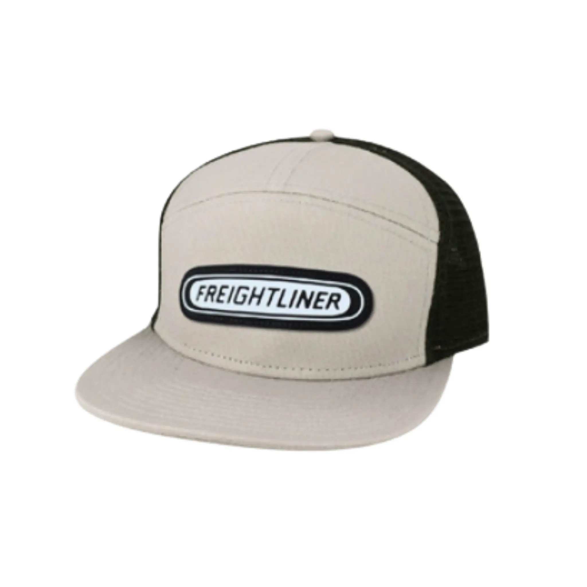 Sturdy Breathable GS-Freightliner 7-Panel Flat Brim Adjustable Trucking Baseball Cap, Multiple Color Options Snapback