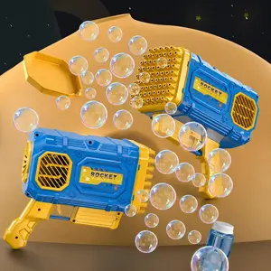86-Hole Automatic Glowing Bubble Blaster Toy Gun - Portable, Safe for 3+ & 8-10 Years Boys Girls, No Battery Needed, High-Brightness Glowing Light Bubble Fun Toy, Indoor/Outdoor Multifunctional Play Gift for Birthdays