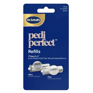 Dr. Scholl's NanoTech Roller Replacement Heads for Pedi Perfect Electronic Foot File 2 Pack