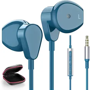 3.5mm Headphones Wired Earphones for Samsung Galaxy A25 A15 A12 A13 A03s A14 A23 A71, Noise Canceling Wired Earbuds with Microphone Song Skip Ear Bud Wired for Moto G Power Pure Pixel 5a 4a Android PC