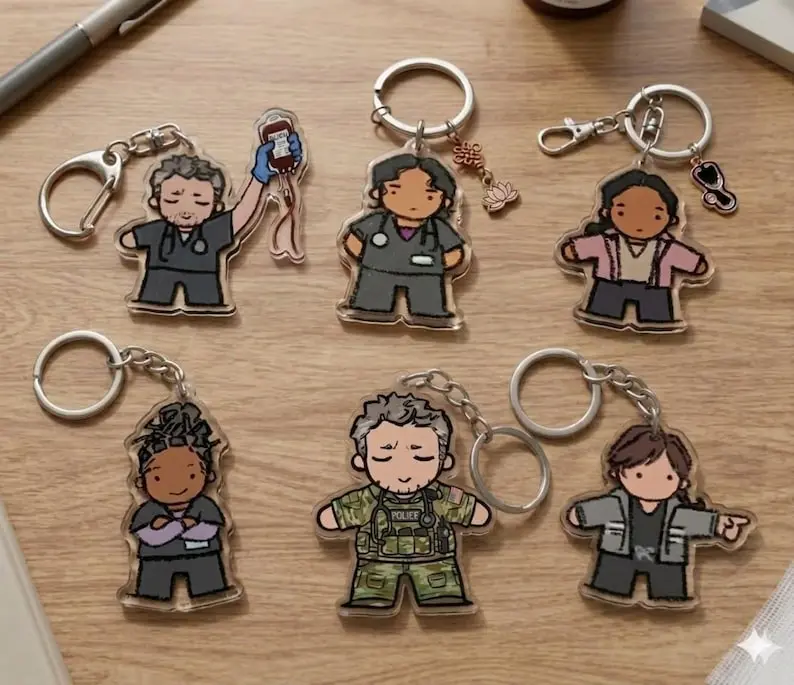 The Pitt Keychain, Trending Keychain, Medical Drama Fan Gift, Pop culture TV Show